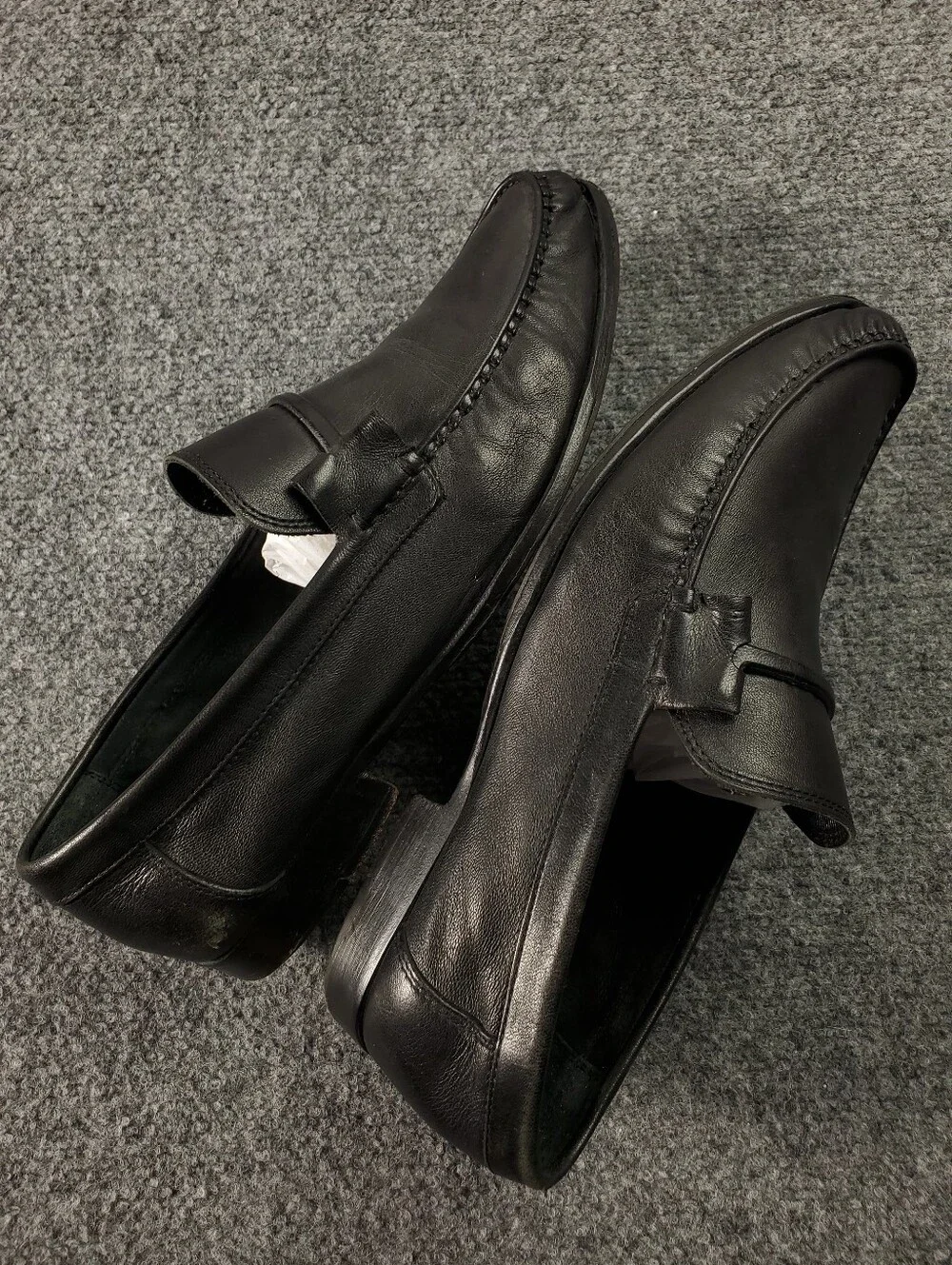 Bruno Magli Tabarro Penny Loafers Mens 9.5M Slip On Dress Shoes Black Leather